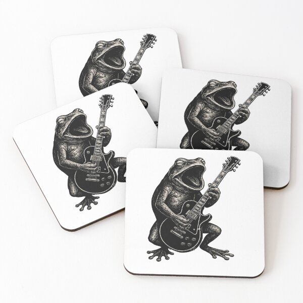 Item preview, Halloween frog Playing Electric Guitar Funny frog designed and sold by Rahamkshop.