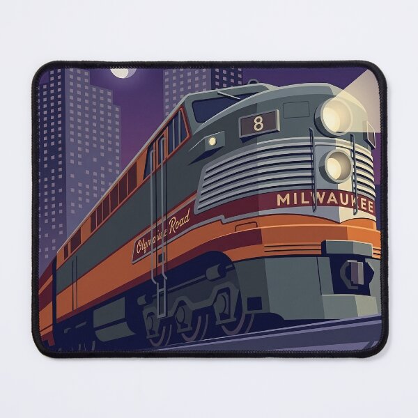 Item preview, Olympian Hiawatha Train Vintage Art Deco Poster designed and sold by Vintage Poster Gallery.