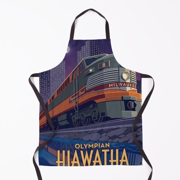 Item preview, Olympian Hiawatha Train Vintage Art Deco Poster designed and sold by Vintage Poster Gallery.