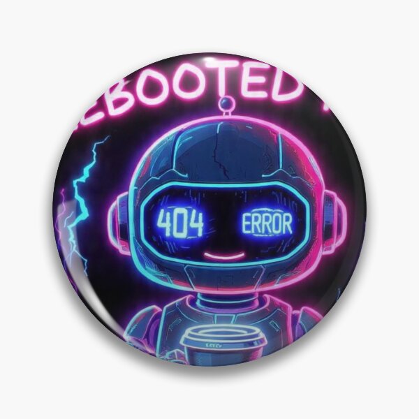 Item preview, 404 Error Coffee Rebooted Me Neon Cyberpunk Robot Tshirt designed and sold by BodaZZ.