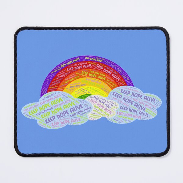 Item preview, Keep Hope Alive Positive Quote Rainbow Typography designed and sold by radiogalaxy.