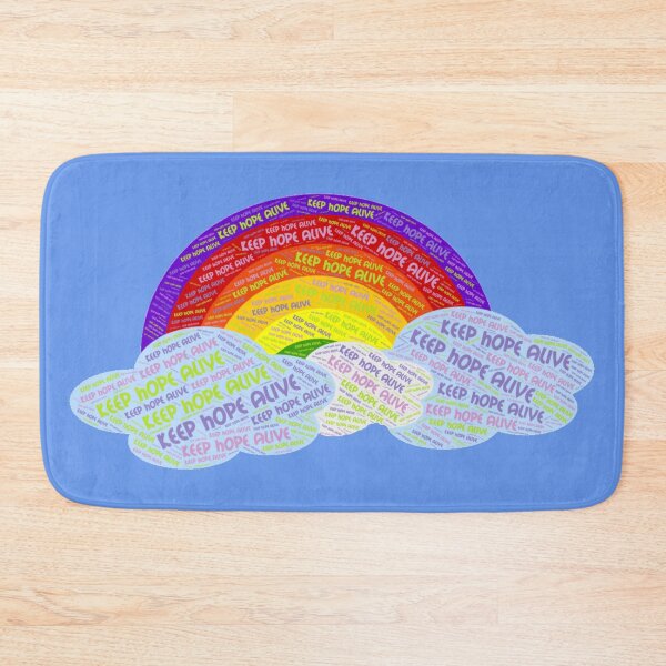 Item preview, Keep Hope Alive Positive Quote Rainbow Typography designed and sold by radiogalaxy.