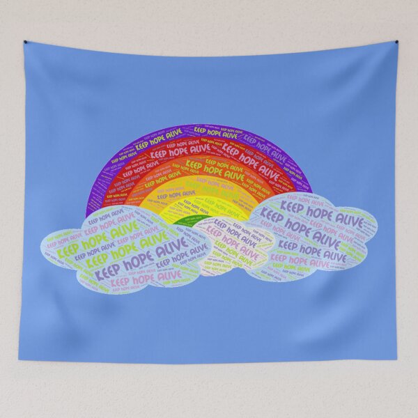 Item preview, Keep Hope Alive Positive Quote Rainbow Typography designed and sold by radiogalaxy.