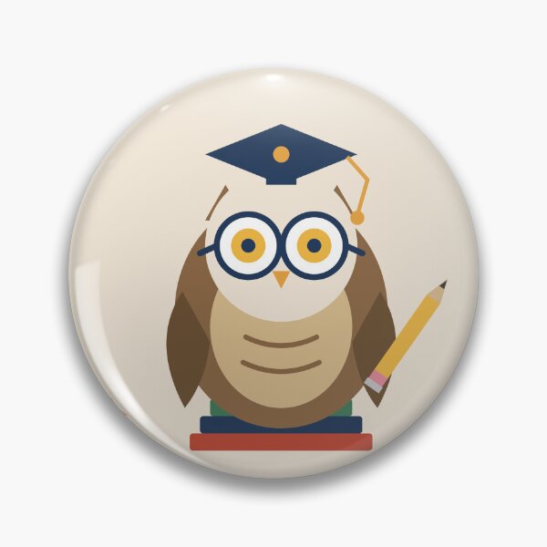 Item preview, School Mode On Cute Owl Scholar Badge designed and sold by AHK18.