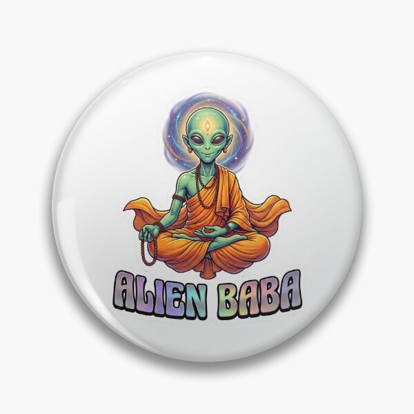 Item preview, Galactic Sadhu Alien Baba Sticker designed and sold by krazzyremo.