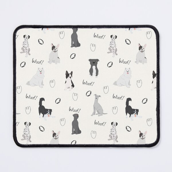 Item preview, Minimalist Flat Design All Dog Breeds White Pattern designed and sold by svitlaarty.