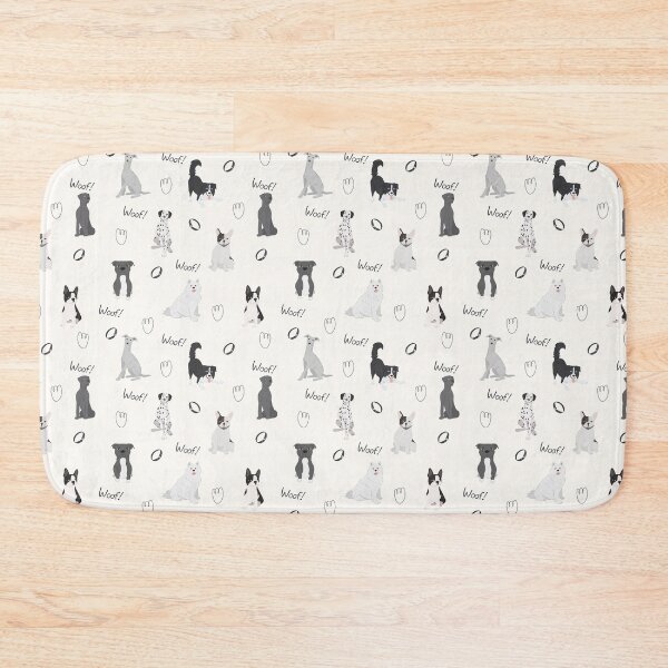 Item preview, Minimalist Flat Design All Dog Breeds White Pattern designed and sold by svitlaarty.