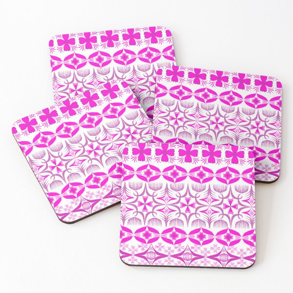 Item preview, Vibrant Pink Floral Ornament Seamless Border Pattern for Textile, Wrapping Paper and Surface Design designed and sold by Ei-Ei.