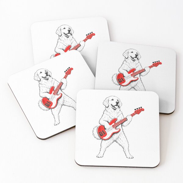 Item preview, Halloween Golden Retriever Playing Electric Guitar Funny Dog designed and sold by Rahamkshop.