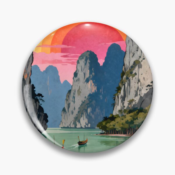 Item preview, Phang Nga Bay - Thailand Retro Sunset Collection designed and sold by Spirit of Siam.