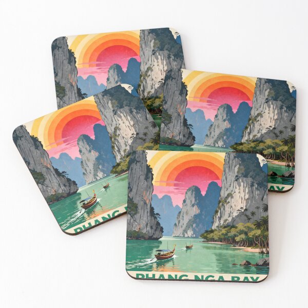 Item preview, Phang Nga Bay - Thailand Retro Sunset Collection designed and sold by Spirit of Siam.