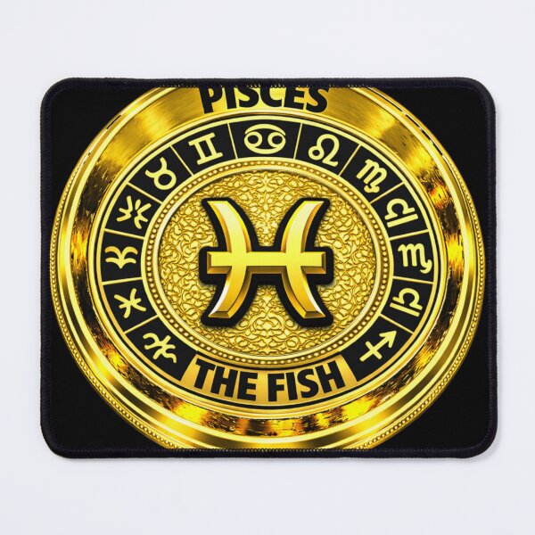Item preview, Pisces – The Fish | Golden Zodiac Disk designed and sold by Synthos1978.
