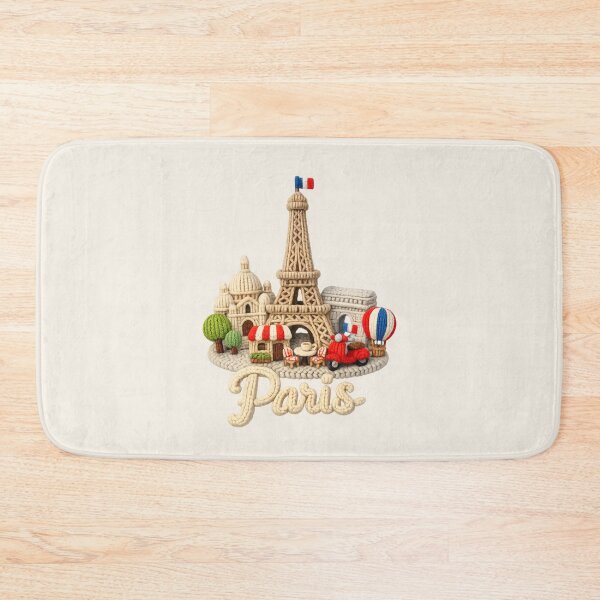 Item preview, Cute Knitted Paris Landmark | Cozy Yarn Travel Souvenir Art designed and sold by Moons Studio.