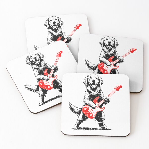 Item preview, Halloween Golden Retriever Playing Electric Guitar Funny Dog designed and sold by Rahamkshop.