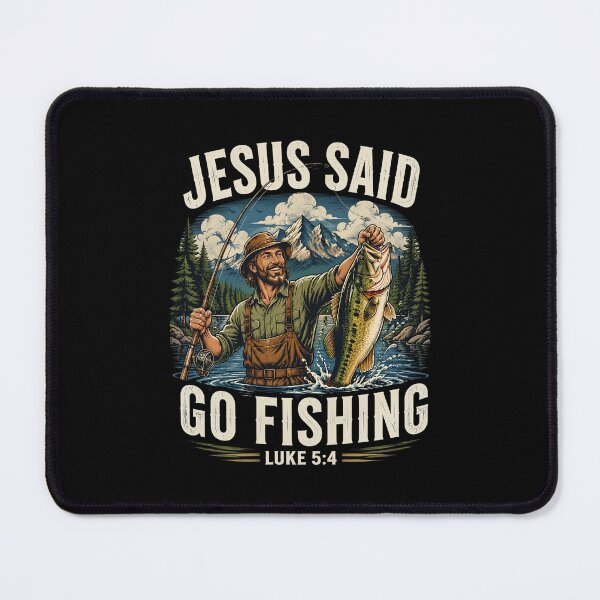 Item preview, Jesus Said Go Fishing Bible Verse Fisherman Christian Luke designed and sold by OlakunleOloroz.
