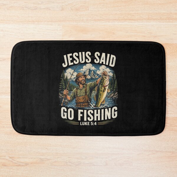 Item preview, Jesus Said Go Fishing Bible Verse Fisherman Christian Luke designed and sold by OlakunleOloroz.