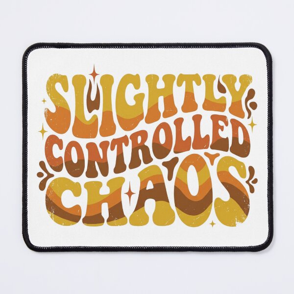 Item preview, Retro 70s Wavy Typography "Slightly Controlled Chaos" designed and sold by YourWearPulse.