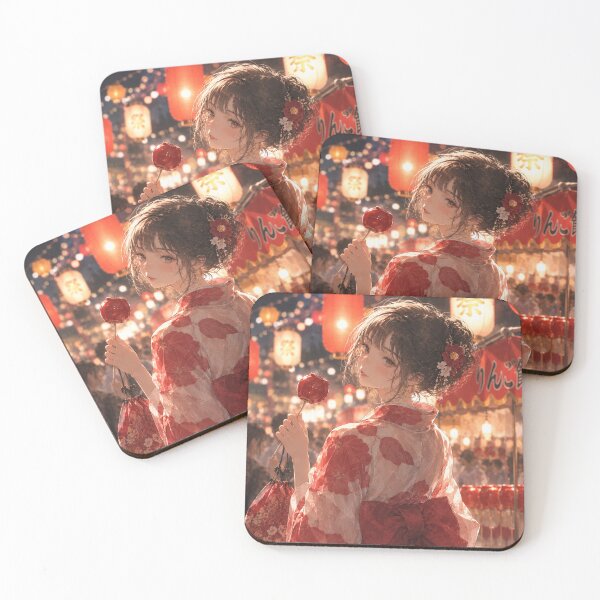 Item preview, Red Yukata Lady designed and sold by Japanese Vibes.