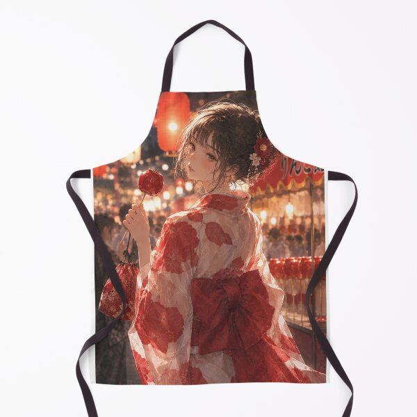 Item preview, Red Yukata Lady designed and sold by Japanese Vibes.