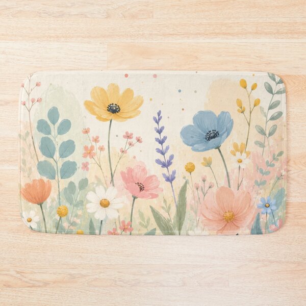 Item preview, Pastel Watercolor Wildflowers designed and sold by 0606PM.