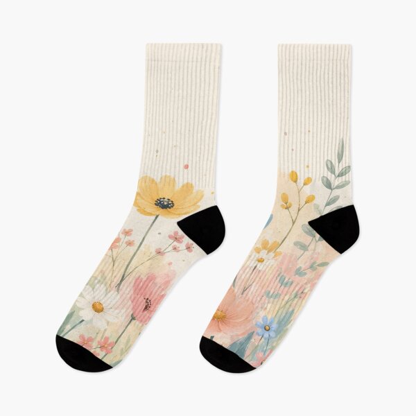 Item preview, Pastel Watercolor Wildflowers designed and sold by 0606PM.