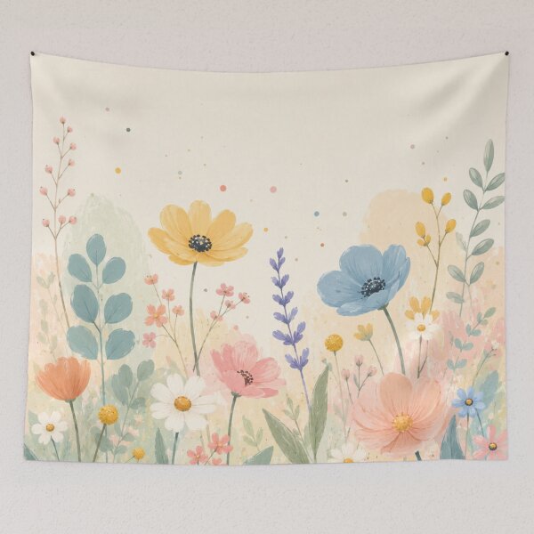 Item preview, Pastel Watercolor Wildflowers designed and sold by 0606PM.