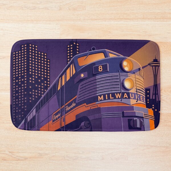 Item preview, Olympian Hiawatha Train Vintage Art Deco Poster designed and sold by Vintage Poster Gallery.
