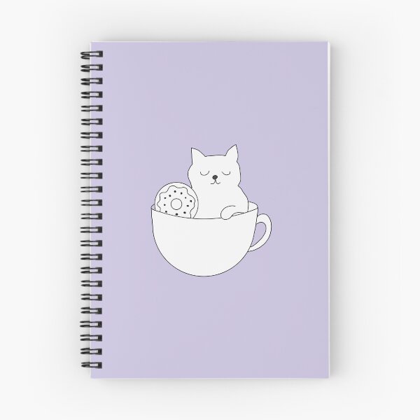 Item preview, Cat in a teacup with a donut designed and sold by LeshanArt.