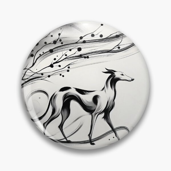 Item preview, GALAGO - Ukiyo-e Suibokuga Greyhounds - Whispering Tree designed and sold by GALOGO – Art for Sighthounds & Animal Welfare.