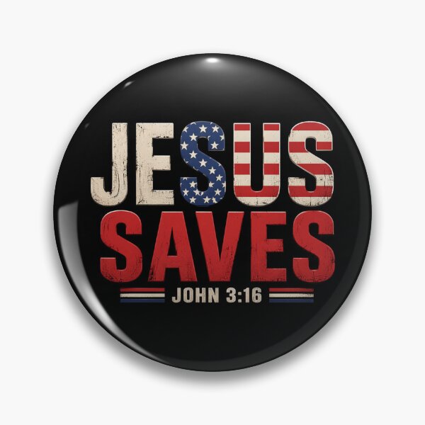 Item preview, Jesus Saves JesUSAves USA American Flag Patriotic Christian designed and sold by OlakunleOloroz.