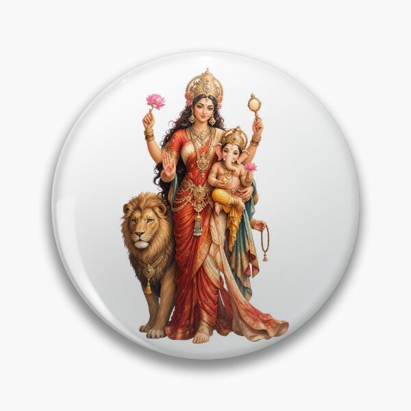 Item preview, Divine Embrace: Parvati, Ganesh, and the Lion designed and sold by Sovira Studio .