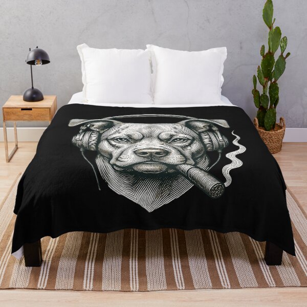 Item preview, PITBULL WITH HEADPHONES designed and sold by BKDIGITALSHOP.