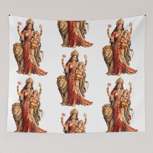 Item preview, Divine Embrace: Parvati, Ganesh, and the Lion designed and sold by Sovira Studio .