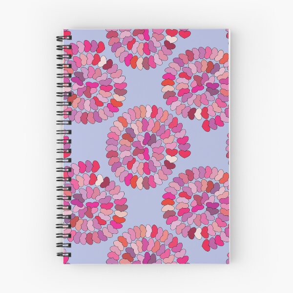 Item preview, Seamless Heart Petal Spiral Floral Pattern on Lavender Background designed and sold by ChaReePat.