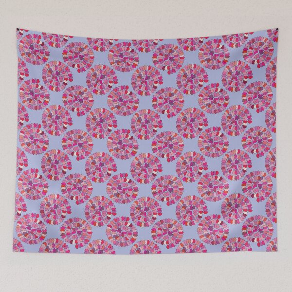 Item preview, Seamless Heart Petal Spiral Floral Pattern on Lavender Background designed and sold by ChaReePat.