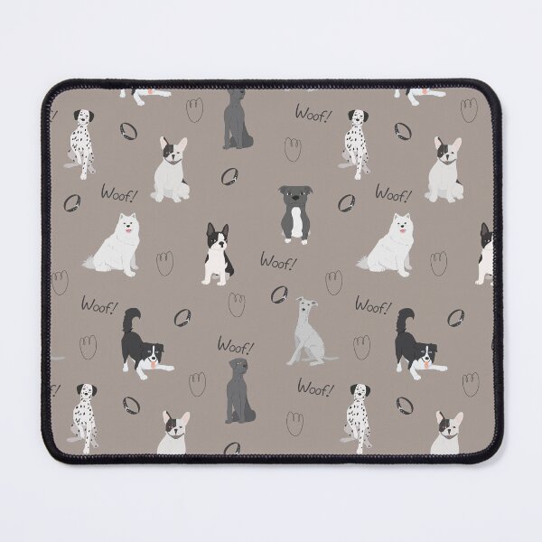 Item preview, Minimalist Flat Design All Dog Breeds Taupe Pattern designed and sold by svitlaarty.