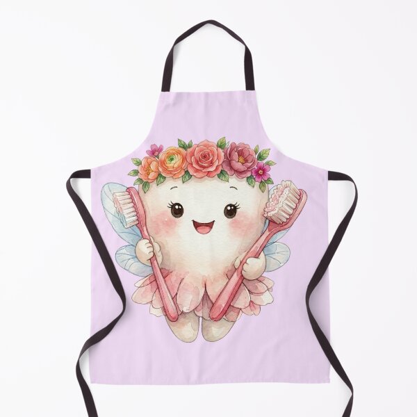 Item preview, Cute Tooth Fairy Holding a Toothbrush | Watercolor Fairy Tooth designed and sold by Mommy-Smile.