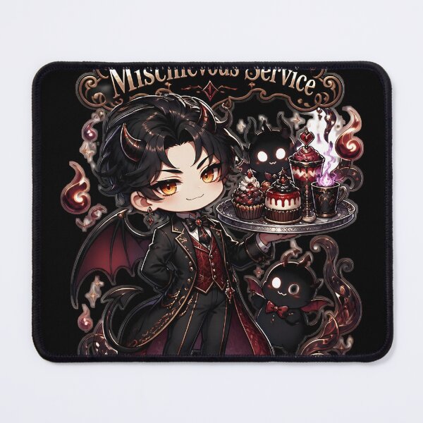 Item preview, At Your Mischievous Service Chibi Demon Butler Sticker designed and sold by sigmaartstudio.