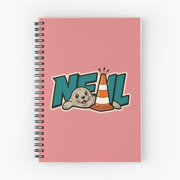 Item preview, Neil the Seal with Traffic Cone Graphic Illustration designed and sold by AbderraimArt.