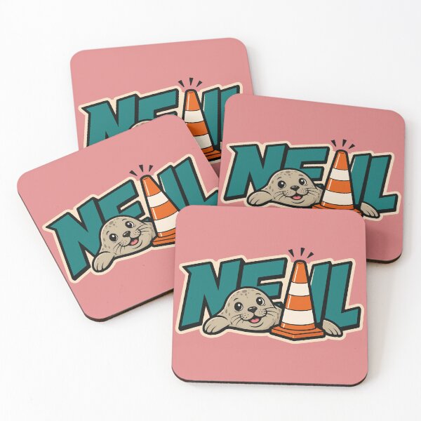 Item preview, Neil the Seal with Traffic Cone Graphic Illustration designed and sold by AbderraimArt.