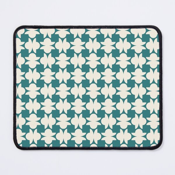 Item preview, Teal and Cream Mid Century Modern Geometric Pattern designed and sold by Anna Studio Co.