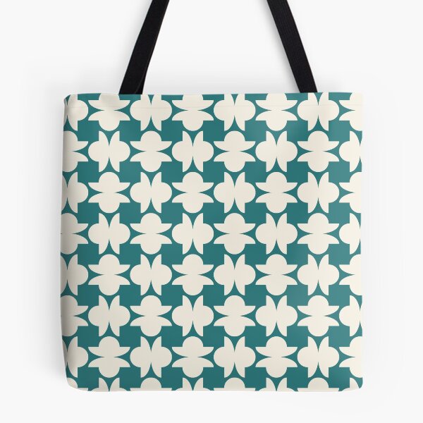Item preview, Teal and Cream Mid Century Modern Geometric Pattern designed and sold by Anna Studio Co.