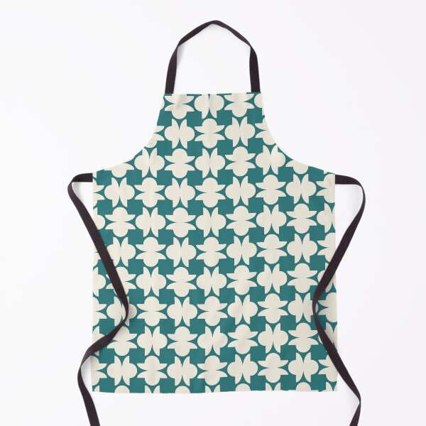 Item preview, Teal and Cream Mid Century Modern Geometric Pattern designed and sold by Anna Studio Co.