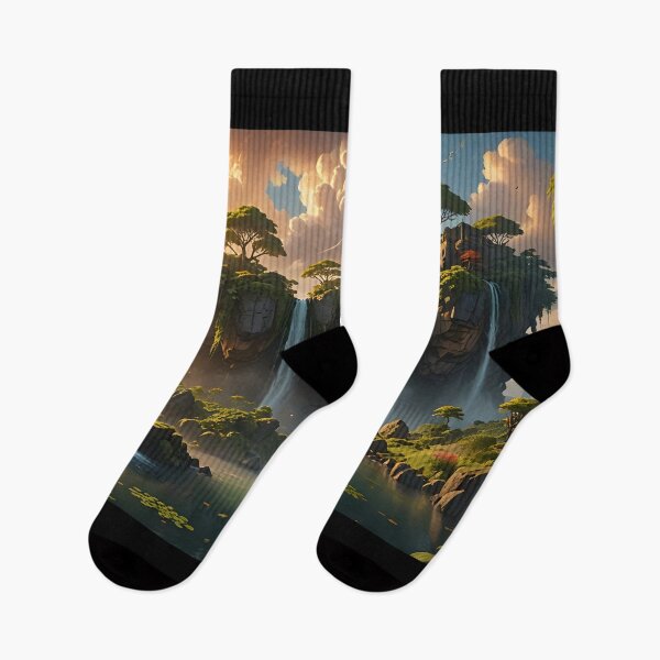 Item preview, Waterfall Falls – Cascading Floating Islands Fantasy Art designed and sold by LittleBigGifts.