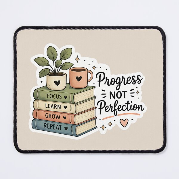 Item preview, Progress Not Perfection Sticker designed and sold by MUSA'S.