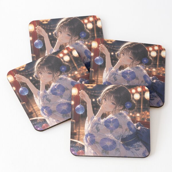 Item preview, Blue Yukata Lady designed and sold by Japanese Vibes.