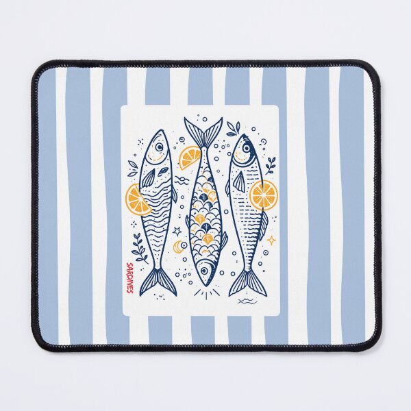 Item preview, Sardines — Retro Mediterranean Fish Illustrated Foodie designed and sold by ChasingRabbit05.