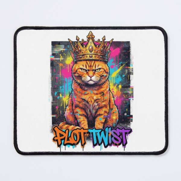 Item preview, Crowned Cat Retro Graffiti Sticker designed and sold by Imaginarium of Chaos falcon88 .
