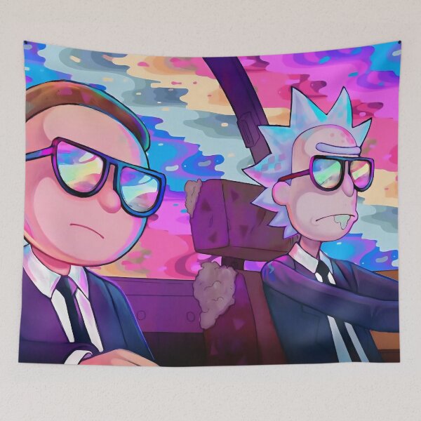 Item preview, Rick and Morty Vaporwave Car Art designed and sold by PosterFuel.