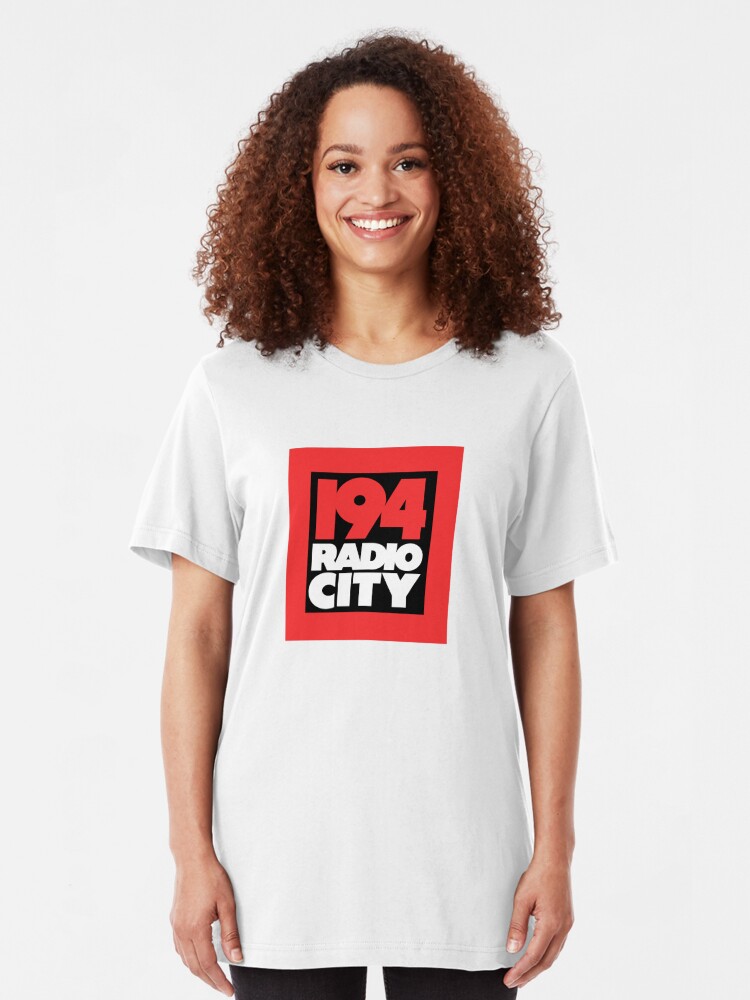 Alternate view of Radio City 194 Liverpool local independent radio logo Slim Fit T-Shirt